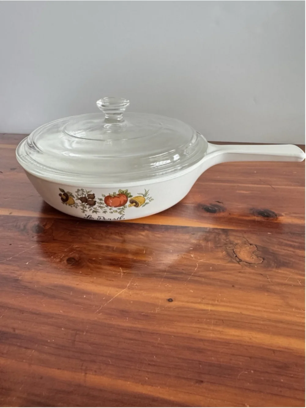 Vintage Corning Ware Le Persil P-83-B 6.5” Skillet Sauce Pan w Glass Lid